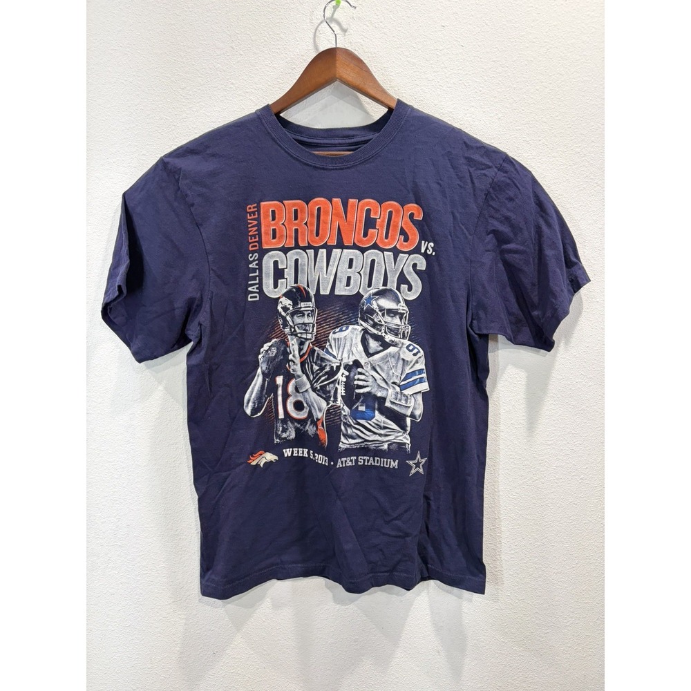 Dallas Cowboys Mens Size Large 2013 Broncos vs Cowboys Peyton Manning Romo